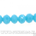 Facet kraal donut 6x4mm (turquoise)