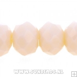 Facet kraal donut 8x6mm (creme)