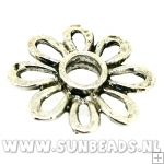 Metalen tussenstuk bloem 25mm (antique zilver)