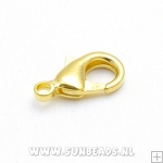 Karabijnslot 14mm goud