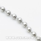 Ball chain ketting 4mm antique zilver