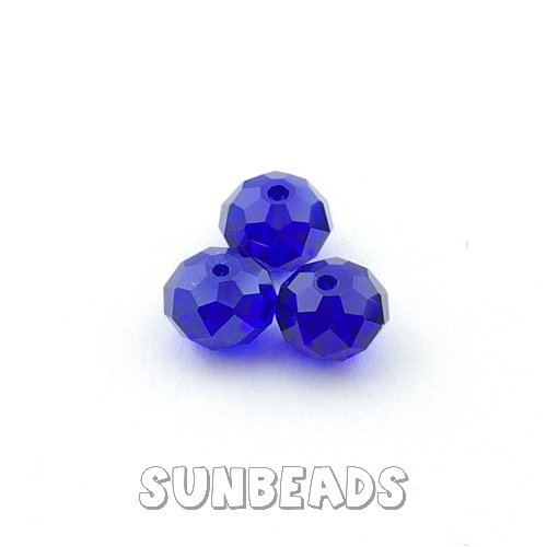 Facet kraal donut 10x6mm (donkerblauw) - Klik op de afbeelding om het venster te sluiten