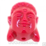 Resin kraal buddha 28mm (koraal)