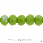 Facet kraal donut 6x4mm (appelgroen AB)