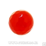 Halfedelsteen rond 10mm facet (rood)