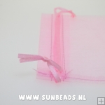 Organza zakje roze 12x17,5cm (10st.)
