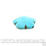 Turquoise kraal bloem 18mm (turquoise)