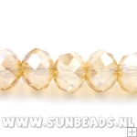 Facet kraal donut 6x4mm (champagne AB)