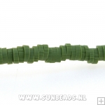 Fimo schijfje 4mm (legergroen)