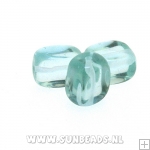 Glaskraal blokje 10x6mm (aqua)