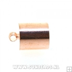 Leerkapje 7x11mm (rosegoud)