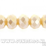 Facet kraal donut 6x4mm (offwhite AB)