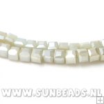 Facetkraal vierkant 3mm (beige)