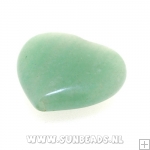 Halfedelsteen hart 25mm (green aventurine)