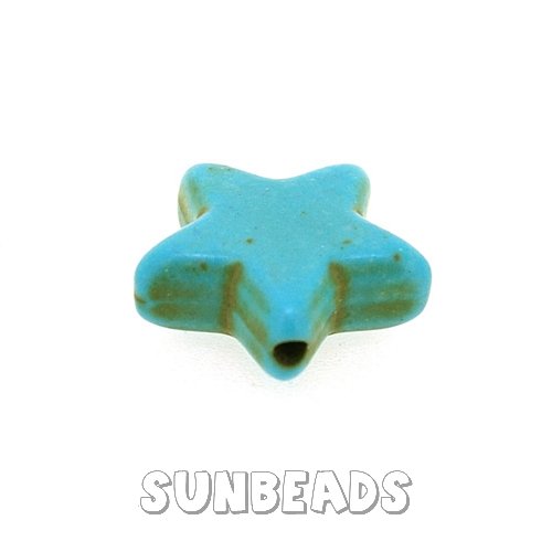 Turquoise kraal ster 14mm (turquoise) - Klik op de afbeelding om het venster te sluiten