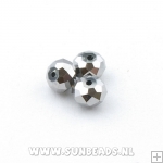 Facet kraal donut 10x6mm (zilver)