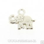 Metalen bedel olifant