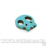 Turquoise kraal skull 22mm (turquoise)