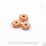 Metallook spacer bloem 5mm (rosegoud)