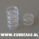 Stapelbare doosjes, rond, transparant (1 set)