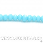 Facetkraal donut 3x2mm (turquoise)