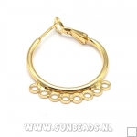 Creolen 25mm goud met oogjes