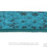 Plat pu leer snake print (petrol/zwart)