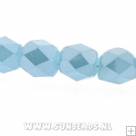 Facetkraal tonnetje 6mm (iceblue)