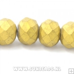 Facet kraal donut 8x6mm (mat goud)