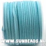 Suede veter 10meter (babyblauw)