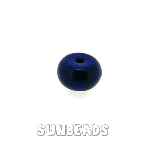 Turquoise kraal donut (donkerblauw) - Klik op de afbeelding om het venster te sluiten