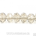 Facet kraal donut 6x4mm (rook)