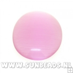 Plaksteen ovaal catseye 25x18mm (roze)