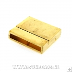 Magneetslot 24x22mm tbv plat leer 22mm (goud)