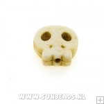 Turquoise kraal skull 14mm (beige)