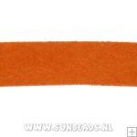 Suede veter plat 10mm (oranje)