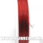 Gecoat staaldraad rood, 0.45mm