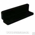 Armband-/horlogedoos, velours, zwart, 22 x 6 x 3 cm (1 st.) Armband-/horlogedoos, velours, zwart, 22 x 6 x 3 cm (1 st.)