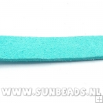 Suede veter plat 10mm (mint)