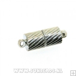 Magneetslot 14x4mm (antique zilver)