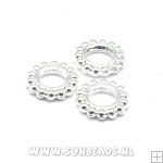 Metalen spacer met groot gat (zilver)