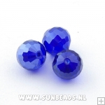 Facet kraal rond 12mm (donkerblauw)