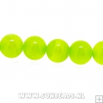 Halfedelsteen rond 6mm (lime)