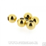 Metalen kraal rond 3mm (goud)