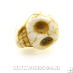 Turquoise kraal skull 12mm (beige)