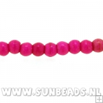 Turquoise kraal rond 4mm (roze)
