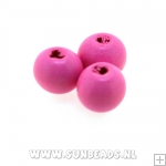 Houten kraal rond 8mm (roze)