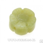 Halfedelsteen bloem 12mm (new jade)