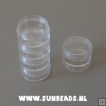 Stapelbare doosjes, rond, transparant (1 set) Stapelbare doosjes, rond, transparant (1 set)