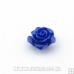 Acryl kraal roosje 15mm donkerblauw